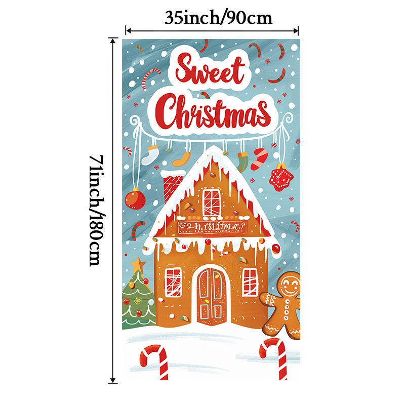 Lámparas de color de Navidad cubierta de tela decoración puerta de poliéster de alta densidad tela de fondo de Año Nuevo fiesta de puerta de entrada amueblado tapices