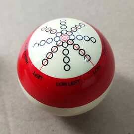 台湾水晶台球子黑八大号双面瞄准训练母球九球斯诺克教练桌球球子