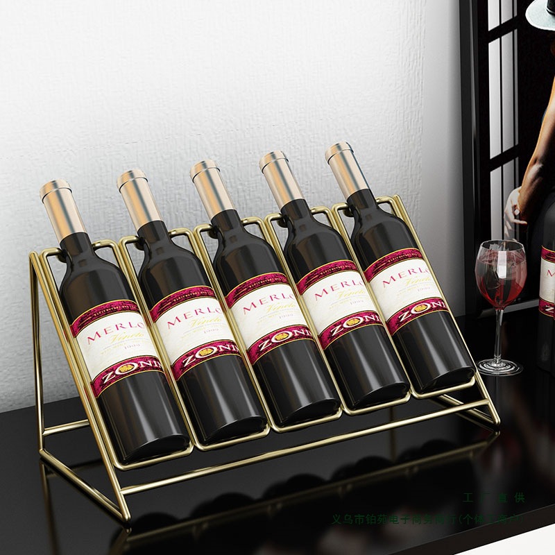 Creative Wine Rack Ornaments Wine Cabinet Home Oblique Wine Rack Display Rack Modern Decoration Accessible Luxury Wine Bottle Rack