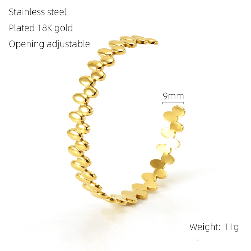 Geometric, Snake Pattern Women'S Gender Plating Design Wholesale Retro Geometric Snake Stainless Steel Bangle