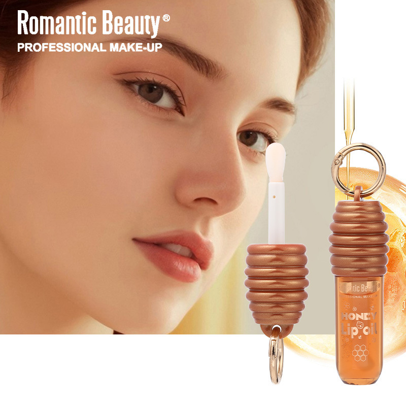 Transfronterizo miel lubricante labial procesamiento OEM personalizado balm labial hidratante labial miel llavero labial personalizado image 4