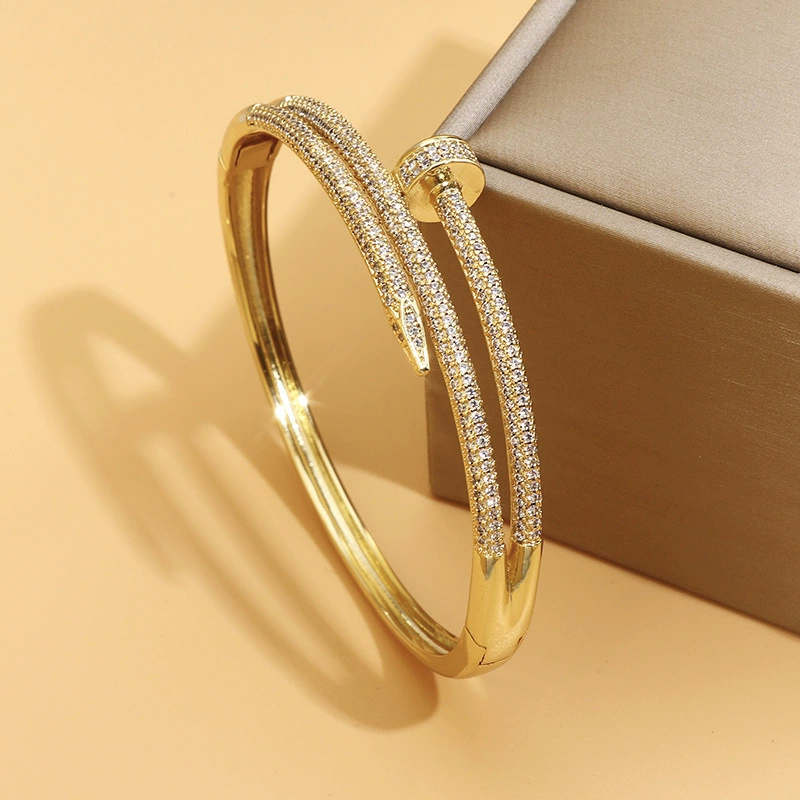 (Cross-border trading), creative universal geometric copper fashionable women's bracelet, European style