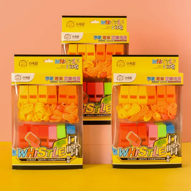 小卡尼 Пр plastic свисток с верёвкой, 24 штуки