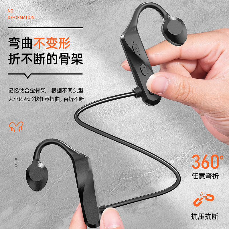 K69 conducción ósea auricular Bluetooth inalámbrico oído-montado ultra-larga espera funcionamiento directo de fábrica al por mayor K69