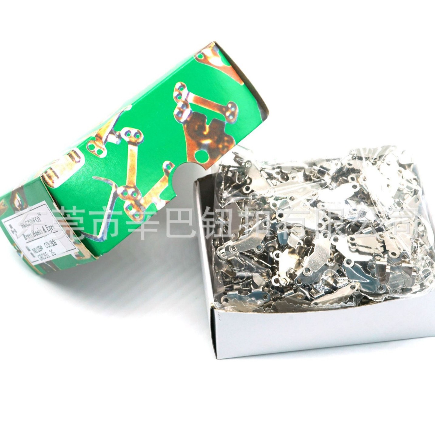 铜制110#112#盒装西裤钩高档加厚手缝裤钩两件套裤钩金属西裤扣