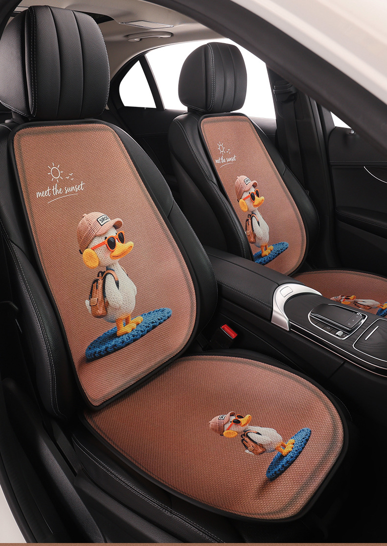 26 New Cross-Border Models of Little Duck Car Seat Cushions, Suitable for All Seasons, Cute, Breathable, Wear-Resistant, and Comfortable for Women