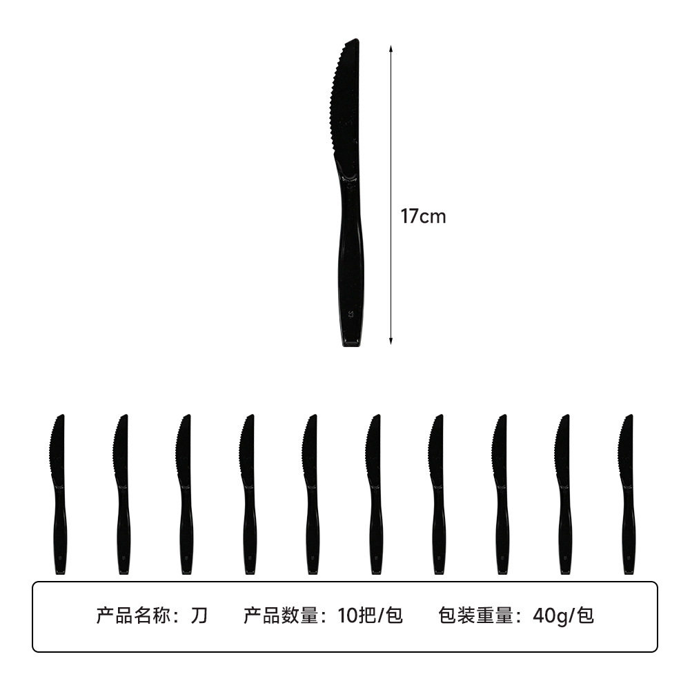 Cuchillos negros 10 piezas 1 paquete