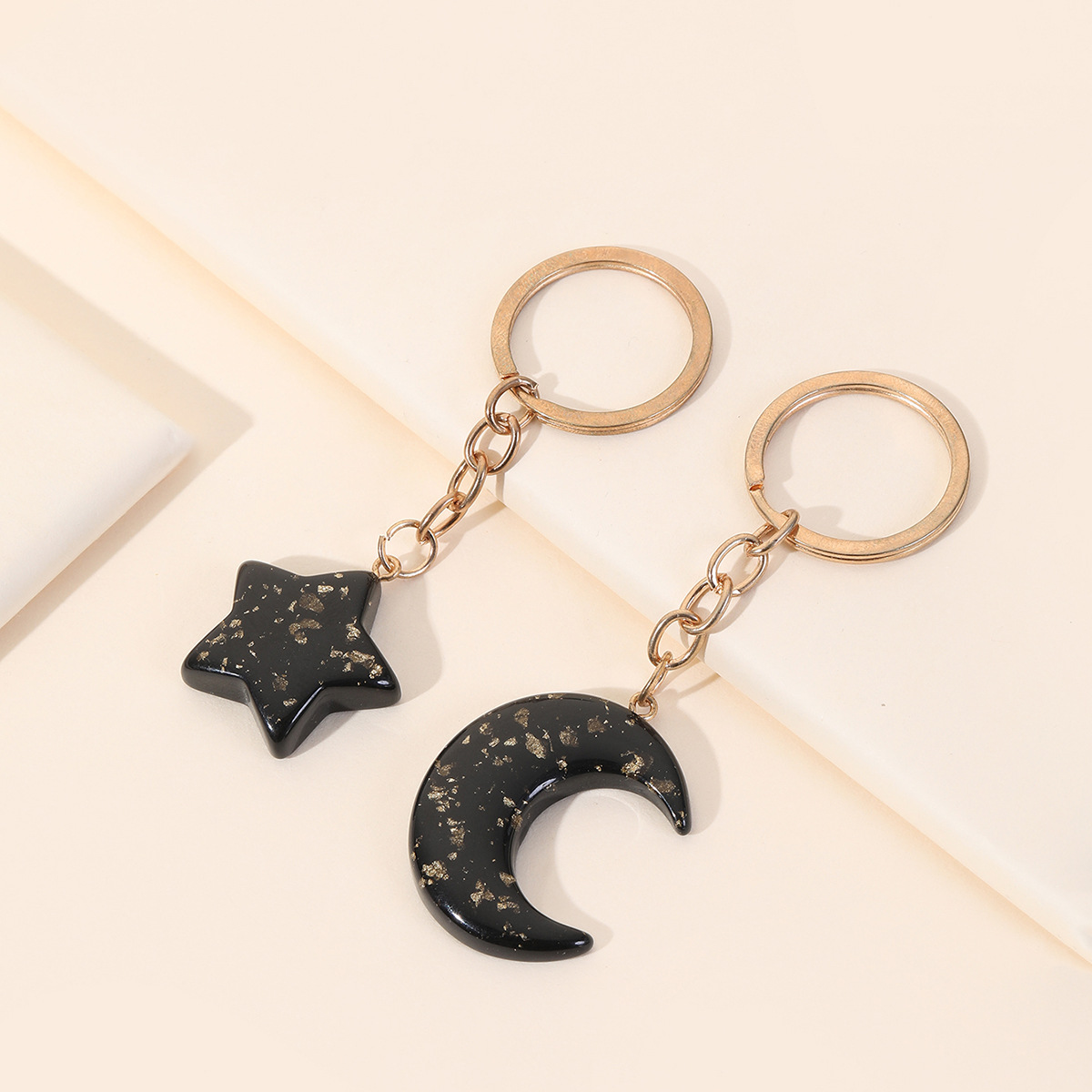 10g Weight Bag Pendant, Keychain Classification 1 Piece Quantity Daily Occasion Cute Star Moon Arylic Metal Unisex Bag Pendant Keychain
