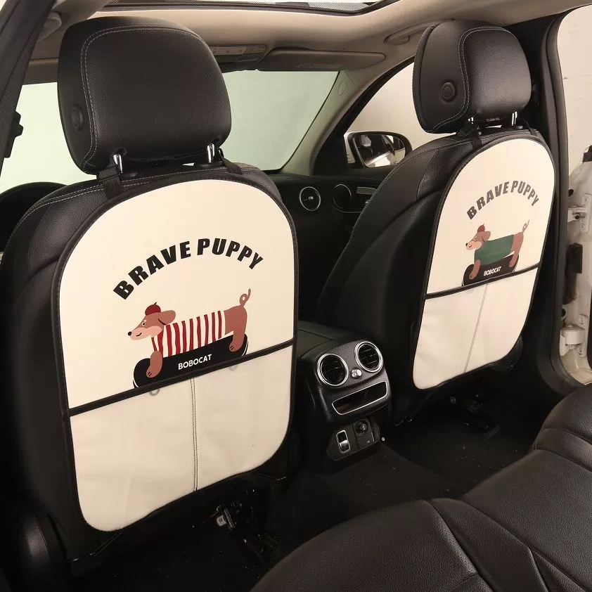 Автомобильная противоударная накладка, спинка заднего сиденья, универсальное украшение в виде милой таксы, защита автомобиля от грязи, детская противоизносная накладка