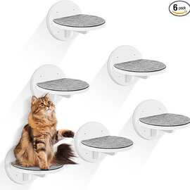 跨境木质猫爬架墙壁自由组合猫咪攀登楼梯猫跳台玩具猫抓板宠物窝
