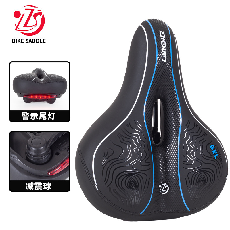 Cojín de bicicleta sillín grande sillín de bicicleta amortiguador de bicicleta de montaña asiento transfronterizo con luz en stock