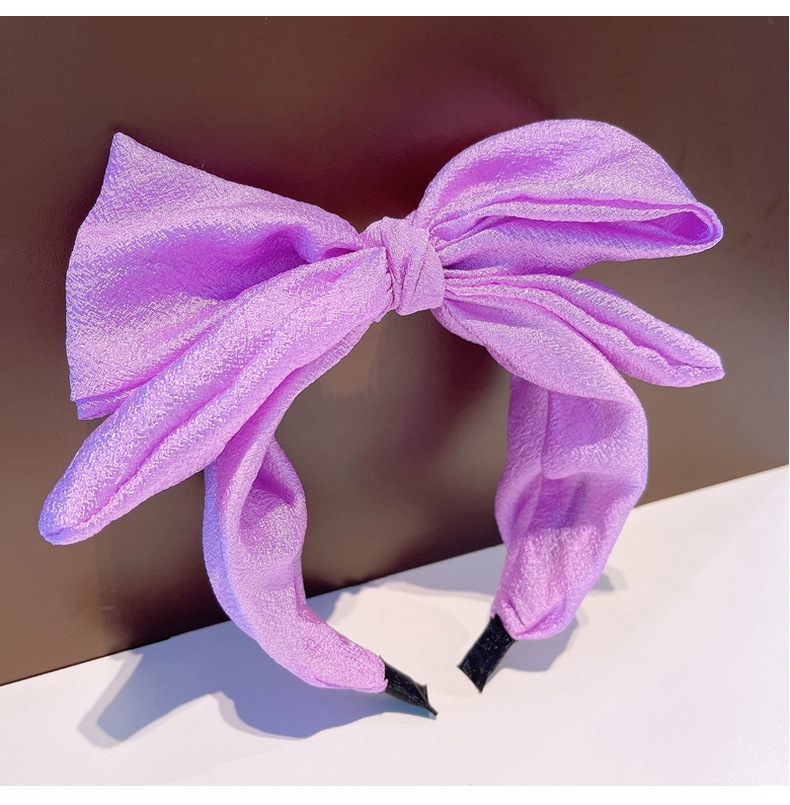 Korean Chiffon Big Butterfly Solid Color Wide-brimmed Headband display picture 16