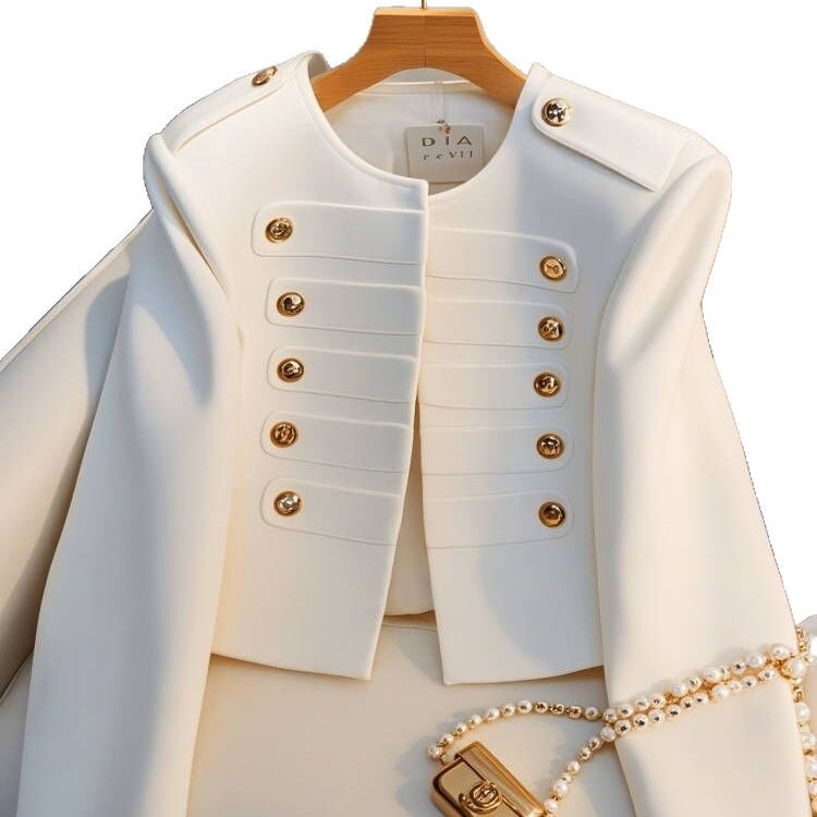 Spring White Coat High-grade Young-looking Short Top