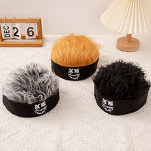 2024新款万圣节搞怪帽子刺绣南瓜鬼假发地主帽无檐嘻哈男女户外帽