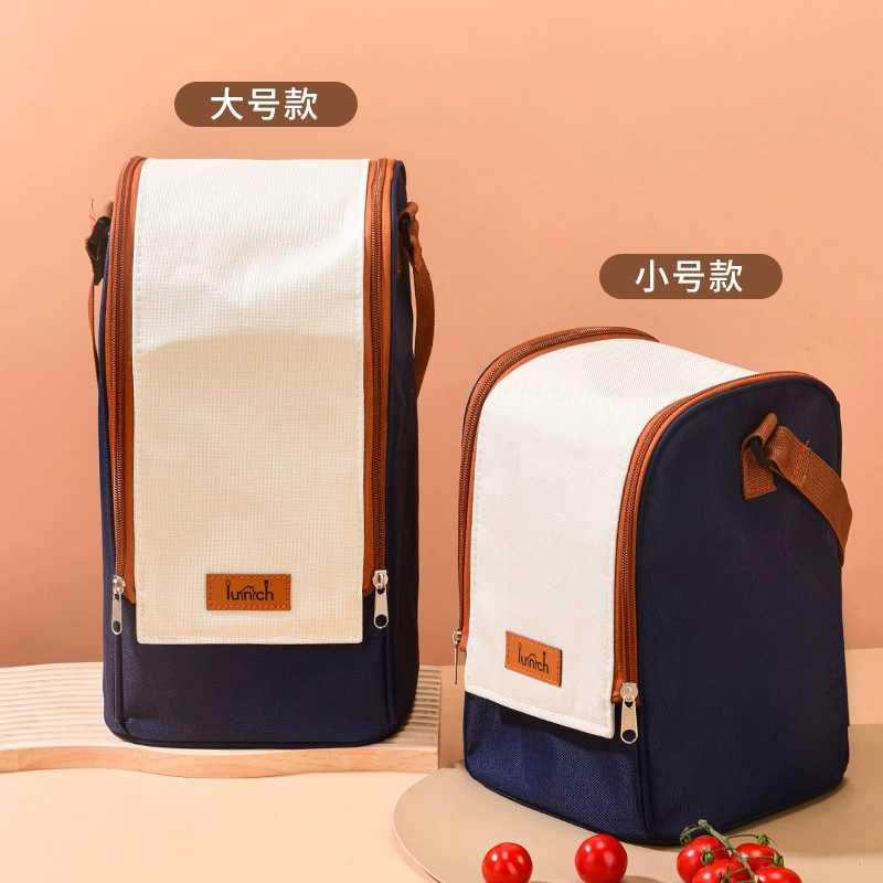 Insulated handheld lunch bag, thermal travel picnic cooler, waterproof, small & large