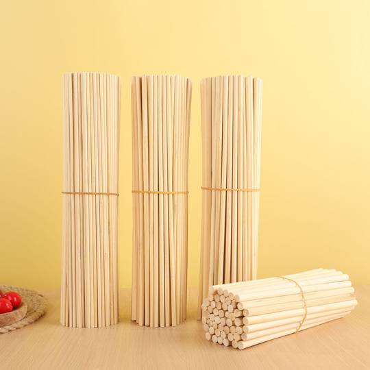 2mm-10mm round bamboo stick handmade diy material flat head wooden stick ball fan handle lantern Rod wig stick round bamboo stick
