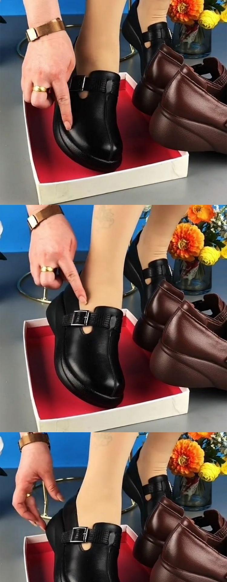 Brown Thick-Soled Shoes