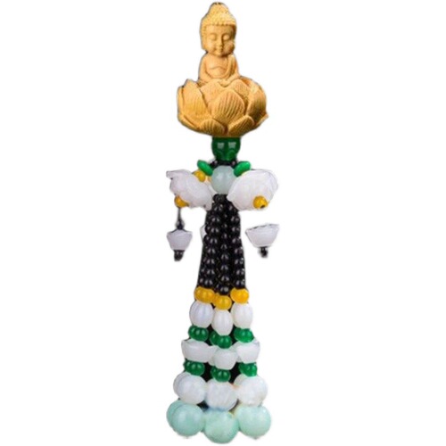 Imitation rosewood Guanyin car pendant, safe Buddha car interior accessories, car pendant, Buddha hand rearview mirror decoration