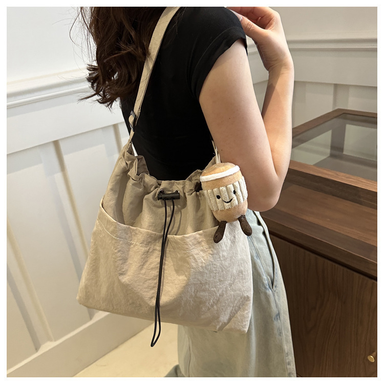 休闲轻便包包女2025新款时尚布包单肩大容量托特包上课通勤斜挎包|undefined