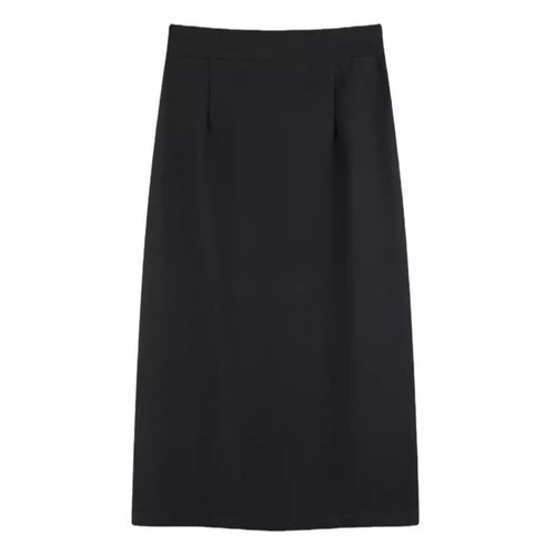 2025 new summer temperament black high waist dress large size A-line skirt slimming fashionable medium long skirt high waist