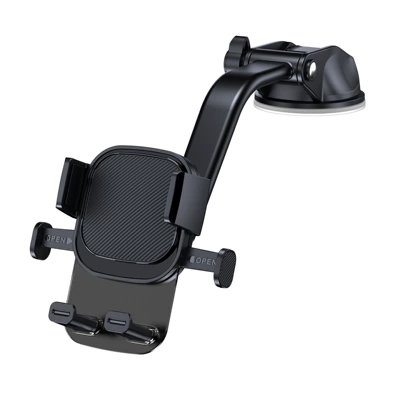 bracket car universal fixed bracket | Car phone holder - ca-35-lying-prone-suction-cup-car-phone-holder-black