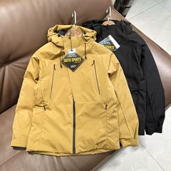 跨境冬季新款迪家平替男士连帽棉服加厚保暖防风防水宽松棉服外套