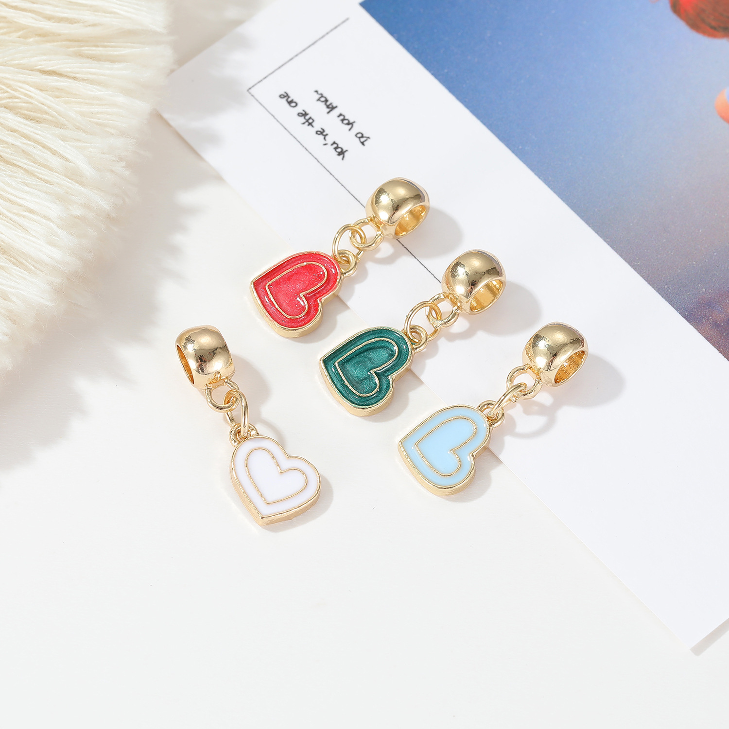 Retro Heart Shape Alloy Enamel Jewelry Accessories display picture 3