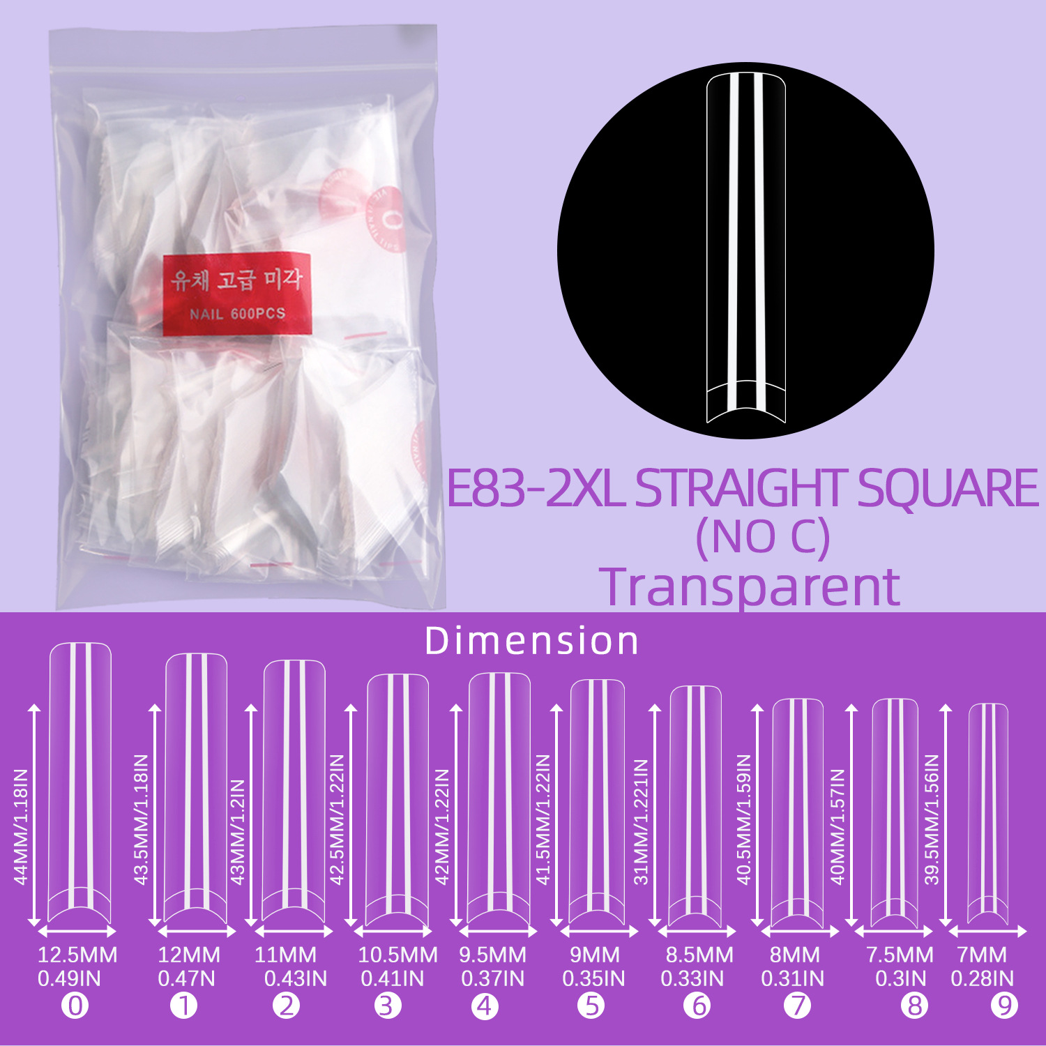 NO C clavo de la pipa de agua 500 piezas transparentes