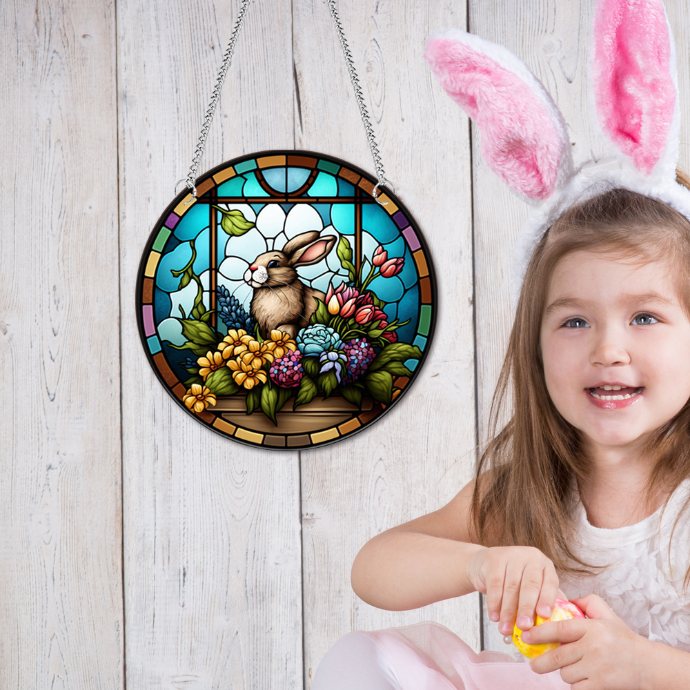 95g Weight pendant Home Textiles & Decor Type Acrylic Material Easter Festival Rabbit Pattern Casual, Elegant, Classical Style Easter Casual Elegant Classical Rabbit Arylic Party Supplies Decorations 15