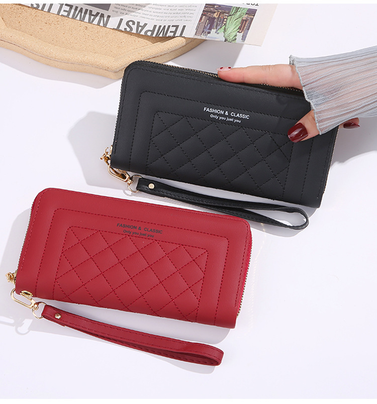 103g Weight pu Lining Material Side Zipper Closure Type Long Wallets Bags Type 1 Piece Quantity Holiday, Banquet, Selfie Occasion pu Material Contrast Binding Function Solid Color Pattern All Seasons Season Women's Gender Sweet Style Square Shape Women's Solid Color Pu Side Zipper Wallets 14