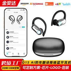 AI翻译蓝牙耳机入耳挂耳式TWS新款降噪超长续航跨境防掉跑步耳机