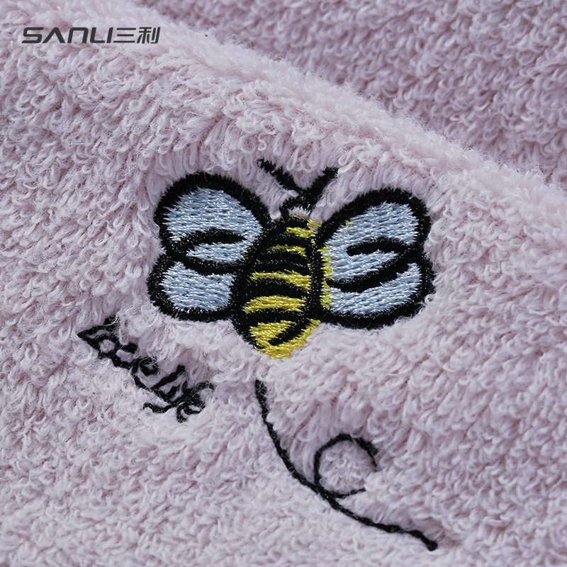 Sanli towel summer new cotton absorbent embroidered children's towel cute cartoon baby children's towel wholesale