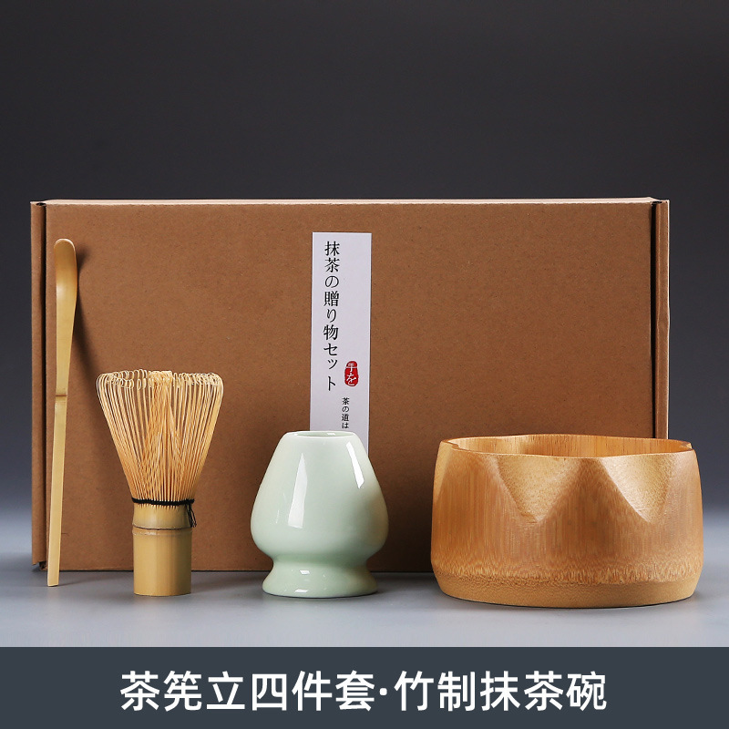 陶器抹茶道具セット 注口付き茶道具 日本製抹茶茶碗セット 茶筅 百本立|undefined