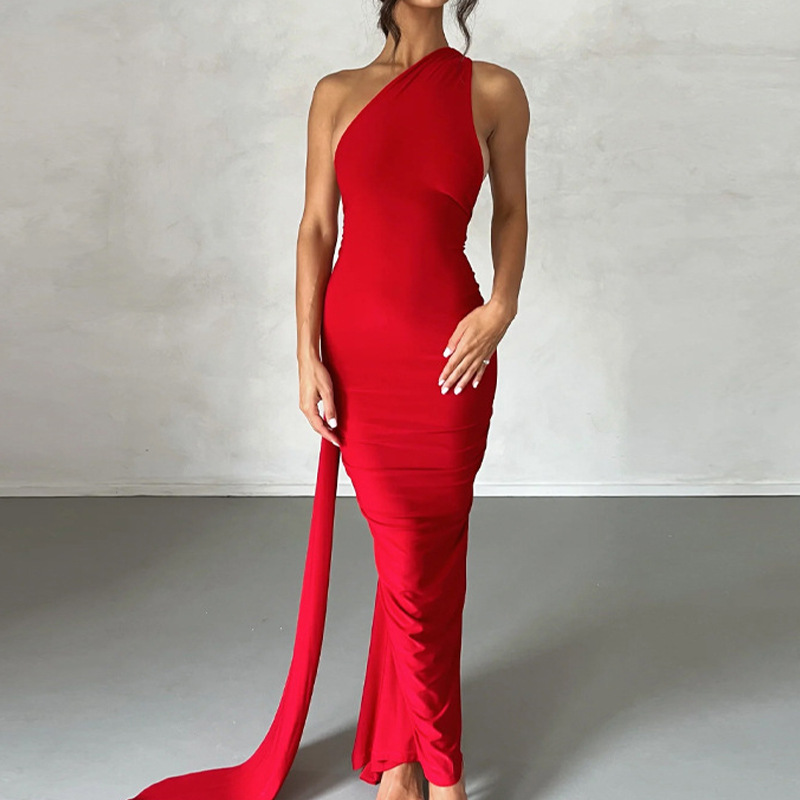 Women's Spring Temperament, Elegant Fashion Temperament, Design Sense Open-Back Dress_ecoleips.com
