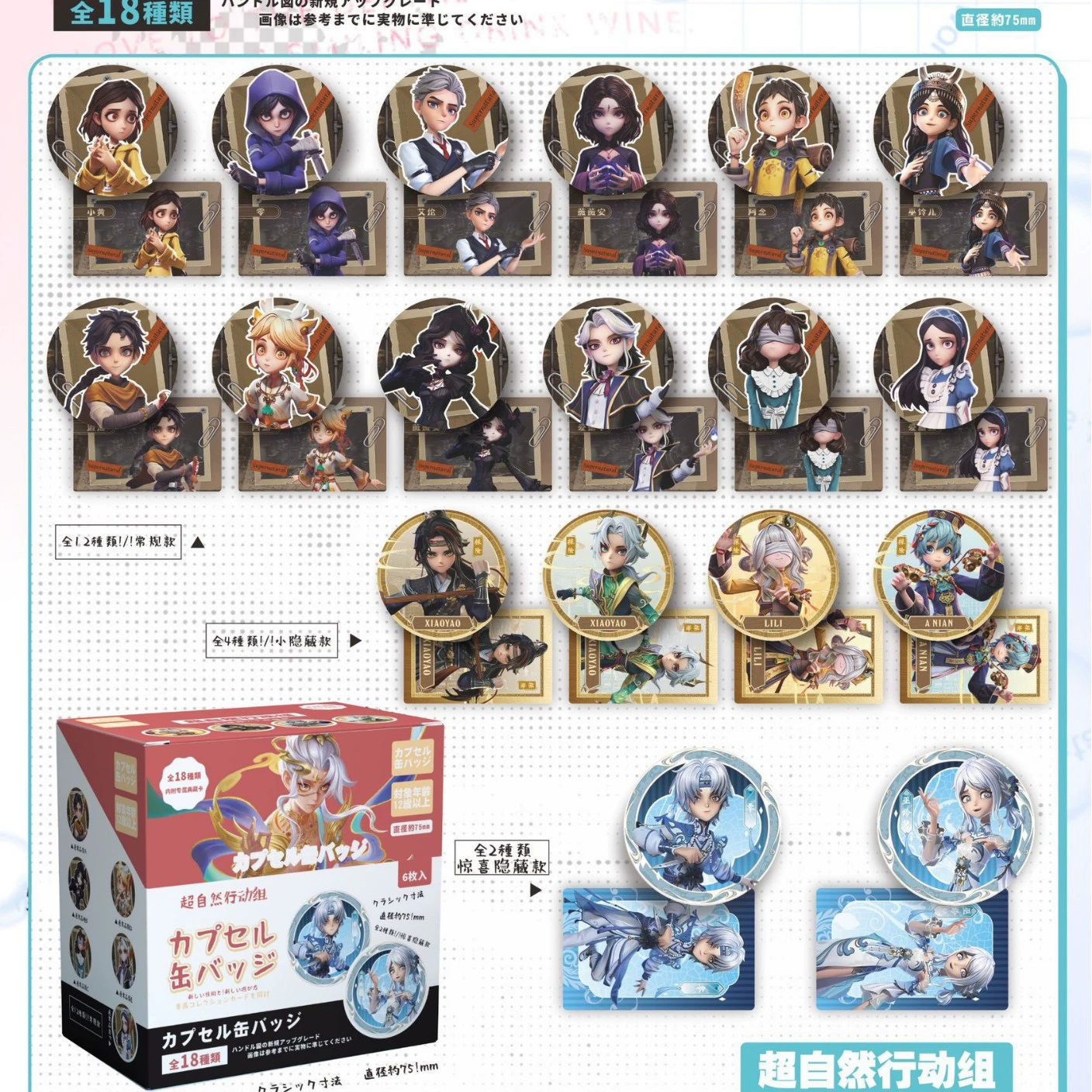 Anime Blind Box Figure, 7.5 cm, Random Character Collectible (Multiple Patterns)