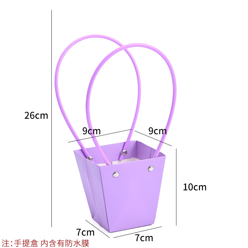 Bolso especial transfronterizo para flores, descuento al por mayor, bolsa trapezoidal de papel kraft impermeable, bolsa de embalaje de regalo, bolsa de ramo