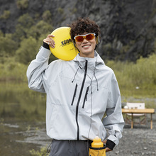 OOTD户外冲锋衣夹克男春秋工装潮牌连帽三防防水纯色潮流百搭上衣