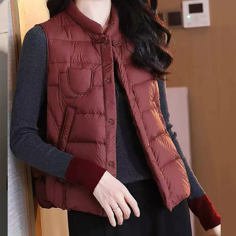 羽绒马甲女2025冬季新款轻薄外套背心外穿无袖坎肩鸭绒韩系内搭