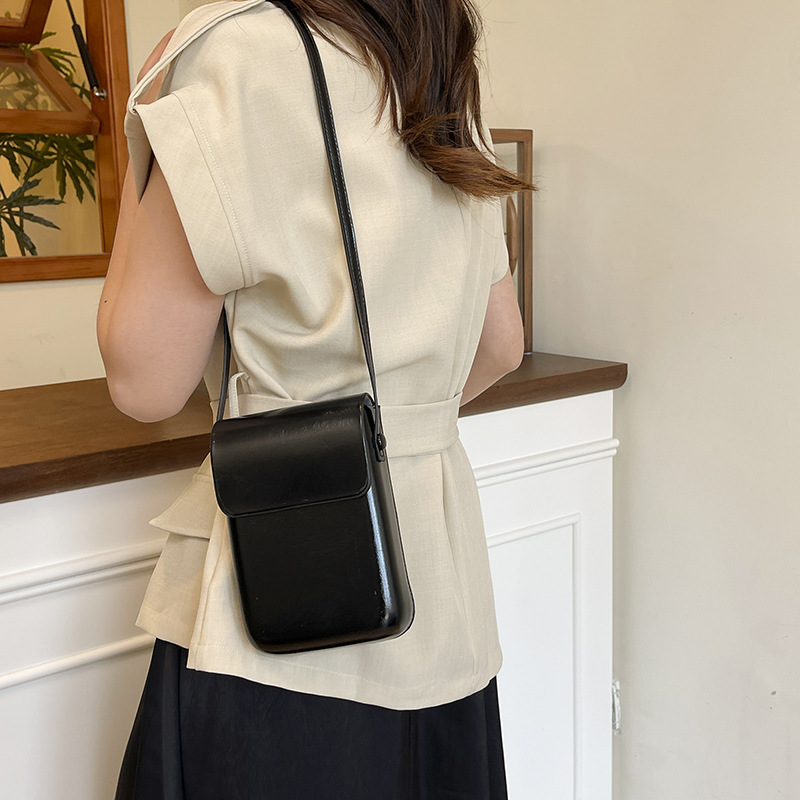 Textured Crossbody Shoulder Bag For Women Solid Colour Mini Purse_voghion.com
