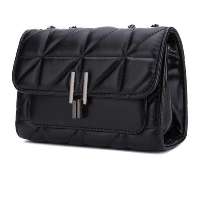 Fábrica de Guangzhou bolso pequeño cuadrado damas nuevo estilo de bolso de cadena de estilo de diamante de hombro único estilo extranjero portátil versátil gran capacidad