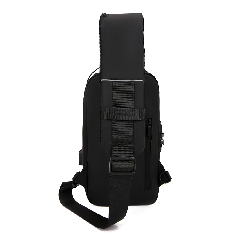 2024 nuevo bolso de pecho antirrobo de moda bolso de motocicleta con bloqueo de contraseña multifuncional bolso de mensajero de bolsillo deportivo casual para hombre