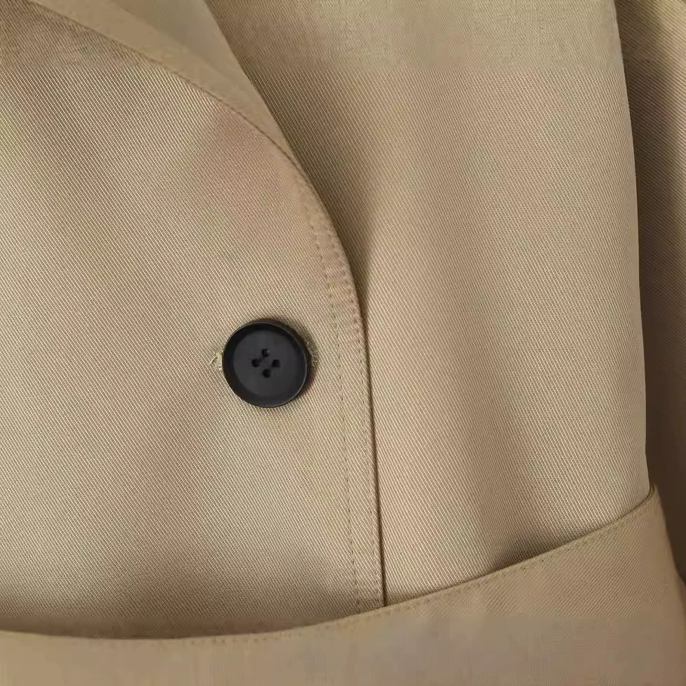 Длинный ремень, осеннее trench coat, модная куртка, европейский стиль, средняя длина