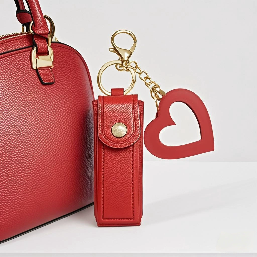 Handheld lipstick, small wallet, key bag, keychain, Birthday gift