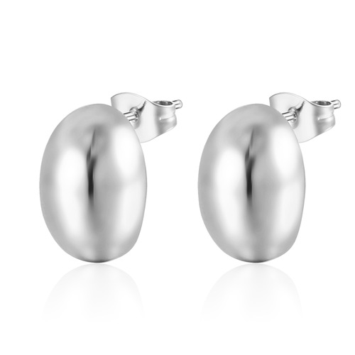 Cross-border European and American-style Pea Stud Earrings – Simple, Fashionable, and Versatile Small Gold-Colored Ear Accessories Made from Stainless Steel