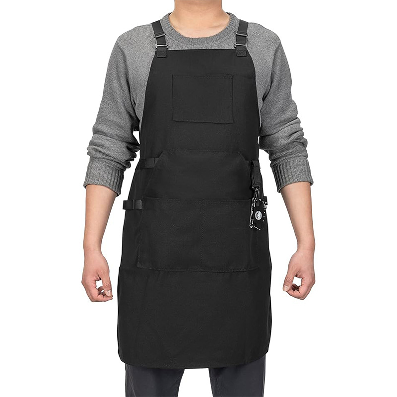 Amazon delantal de lona gruesa logotipo personalizado arte Restaurante Camarero ropa de trabajo jardinería carpintería delantal al por mayor
