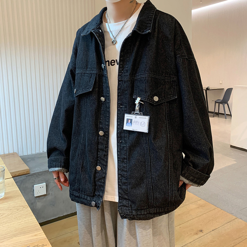 Denim coat men's 2022 spring and autumn trend Korean version of loose jacket student ins retro men's wholesale