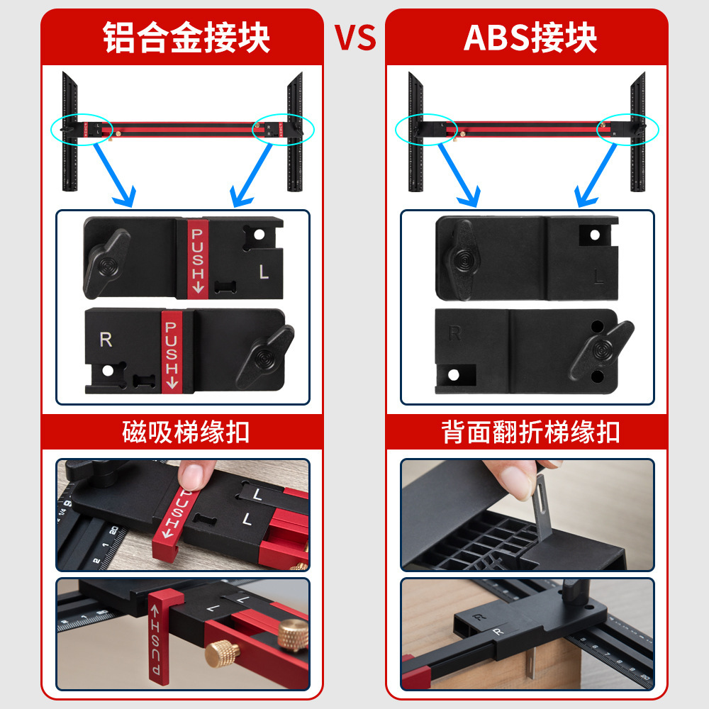 铝合金楼梯尺楼梯测量尺楼梯模板工具楼梯夹具工具 Stair Tread