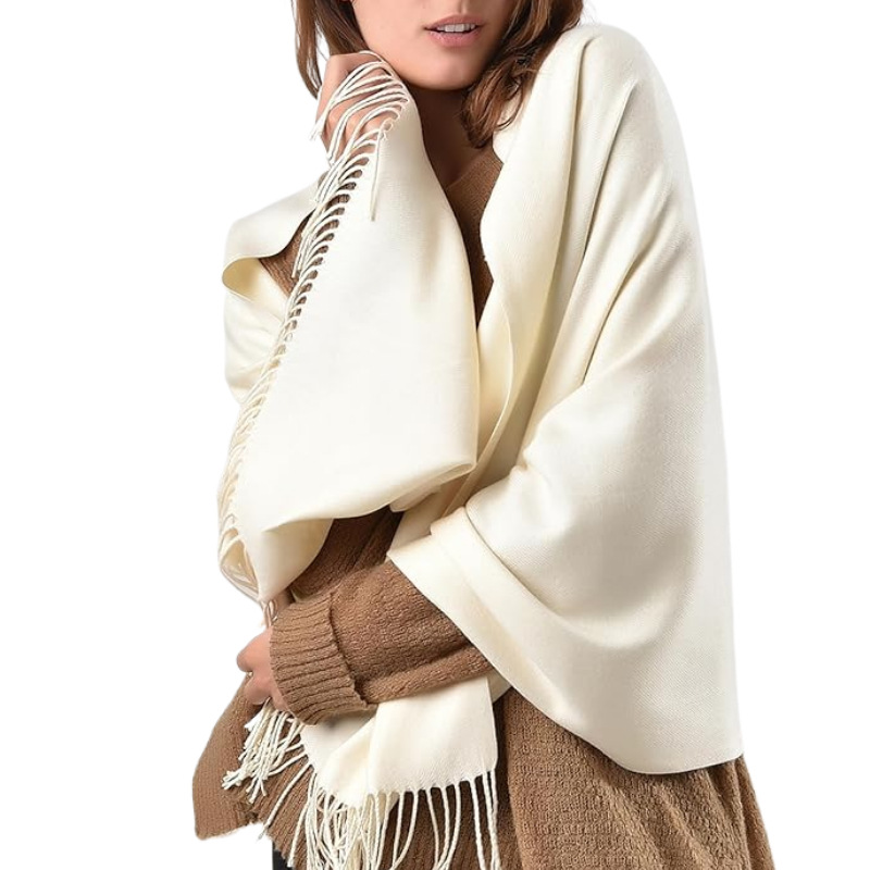 Damenmode Langer Schal Winter Warm Großer Schal Abendkleid Kaschmirschal Hochzeitsschal Weich_voghion.com