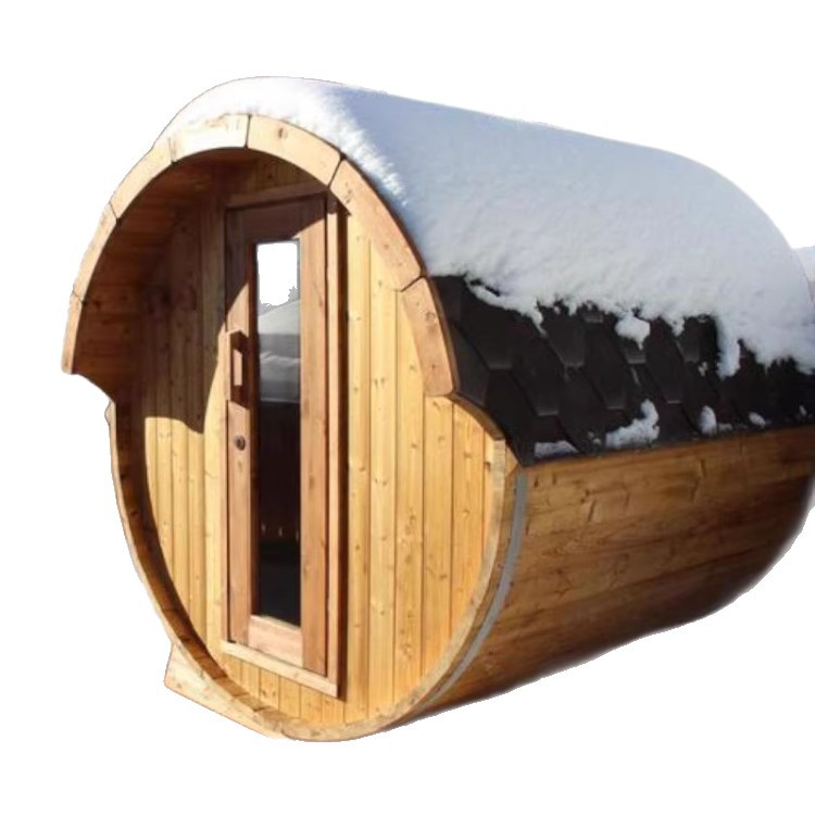 Casa de madera móvil tipo barril al aire libre Hotel Villa nueva línea china camping residencial campamento de vacaciones