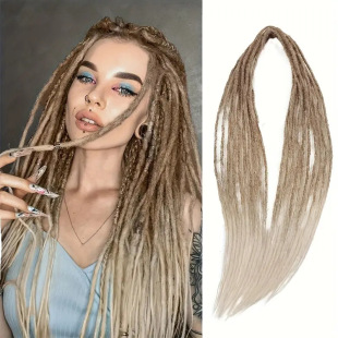 Wig European and American chemical fiber crochet hair 0.6cm dirty braid double tail dirty braid dreadlock double manufacturer in stock